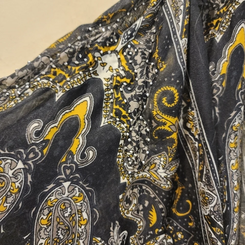 Large Paisley embelished light weight scarf